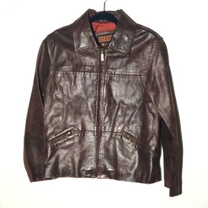 0002 Brown Leather size M Studio Coat